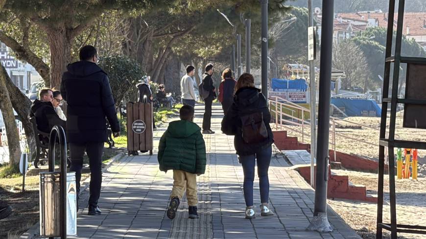 İnkumu plajında güneşin keyfini çıkardılar