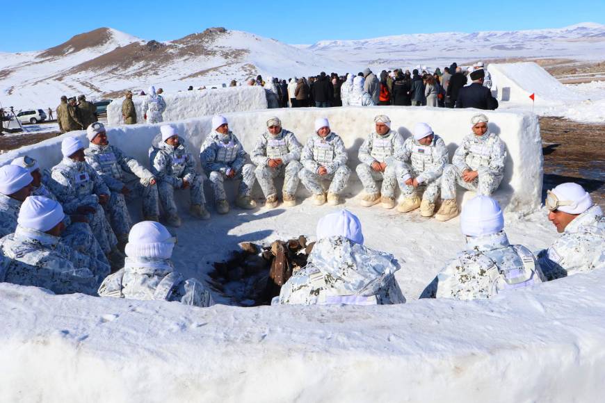 Kars'ta eksi 18 derecede 'Kış Tatbikatı-2025' / Ek fotoğraflar