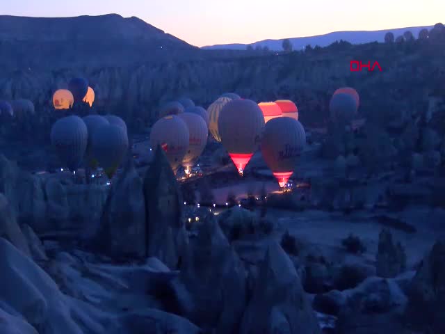 NEVŞEHİR - Kapadokya'da 2024 yılında 770 bin turist sıcak hava balonuyla uçtu