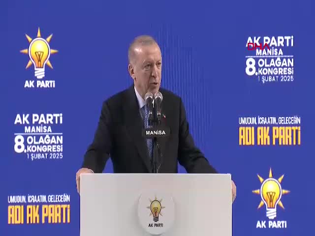 MANİSA - Cumhurbaşkanı Erdoğan, Manisa 8. Olağan İl Kongresi'nde konuştu